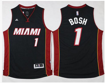 Miami Heat #1 Chris Bosh Stitched Black NBA Jersey