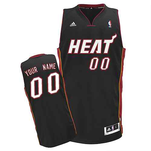 Miami Heat Custom Swingman Black Road Jersey