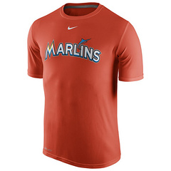 Miami Marlins Nike Orange Batting Practice Logo Legend Performance T-Shirt
