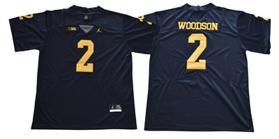 Michigan Wolverines #2 Charles Woodson Navy College Football Jersey