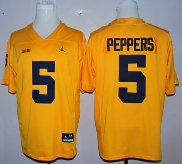 Michigan Wolverines 5 Jabrill Peppers Gold College Football Jersey Michigan Wolverines 5 Jabrill Peppers Gold College Football Jersey