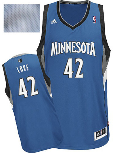 Minnesota Timberwolves #42 Kevin Love Revolution 30 Swingman Road Navy Customize NBA Jerseys