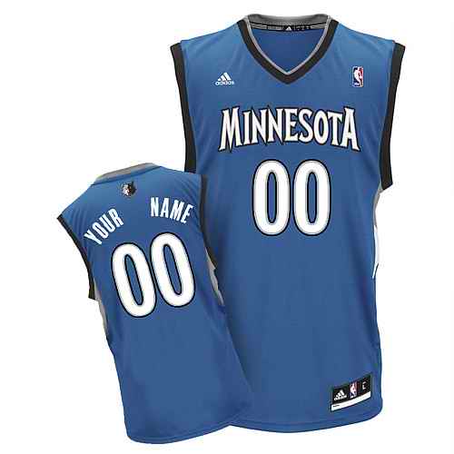 Minnesota Timberwolves Youth Custom Blue Jersey