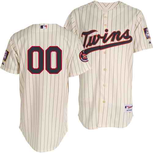 Minnesota Twins Cream Man Custom Jerseys