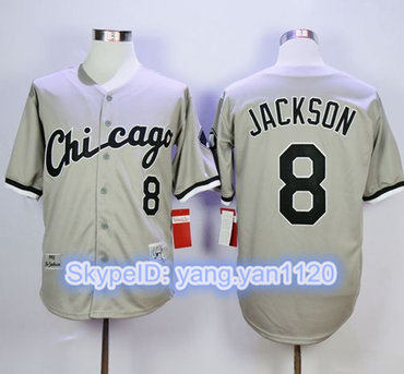 Mitchell And Ness 1993 White Sox #8 Bo Jackson Grey Throwback Stitched MLB Jersey Mitchell And Ness 1993 White Sox #8 Bo Jackson Grey Throwback Stitched MLB Jersey
