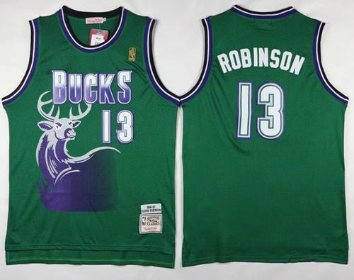 Mitchell And Ness Bucks #13 Glenn Robinson Green Throwback Stitched NBA Jersey Mitchell And Ness Bucks #13 Glenn Robinson Green Throwback Stitched NBA Jersey