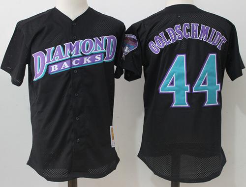 Mitchell And Ness Diamondbacks #44 Paul Goldschmidt Black Throwback Stitched MLB Jersey Mitchell And Ness Diamondbacks #44 Paul Goldschmidt Black Throwback Stitched MLB Jersey