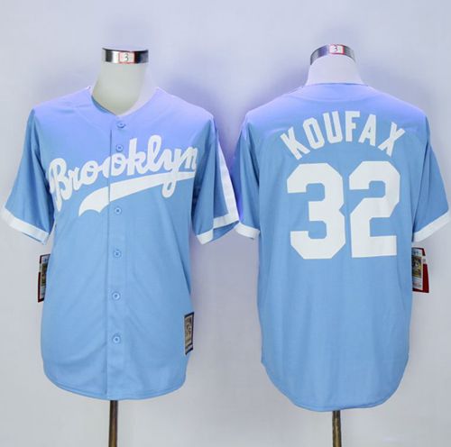 Mitchell And Ness Dodgers #32 Sandy Koufax Light Blue Throwback Stitched MLB Jersey Mitchell And Ness Dodgers #32 Sandy Koufax Light Blue Throwback Stitched MLB Jersey