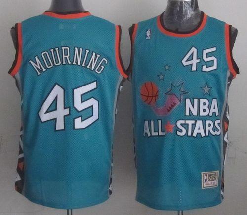 Mitchell And Ness Heat #45 Alonzo Mourning Light Blue 1996 All star