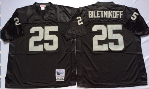 Mitchell And Ness Raiders #25 Fred Biletnikoff Black Throwback Stitched NFL Jersey Mitchell And Ness Raiders #25 Fred Biletnikoff Black Throwback Stitched NFL Jersey