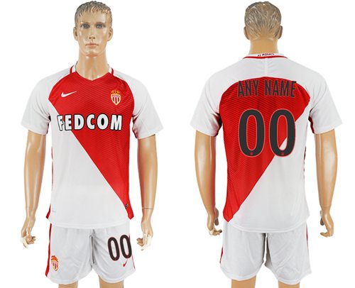 Monaco Personalized Home Soccer Club Jersey Monaco Personalized Home Soccer Club Jersey