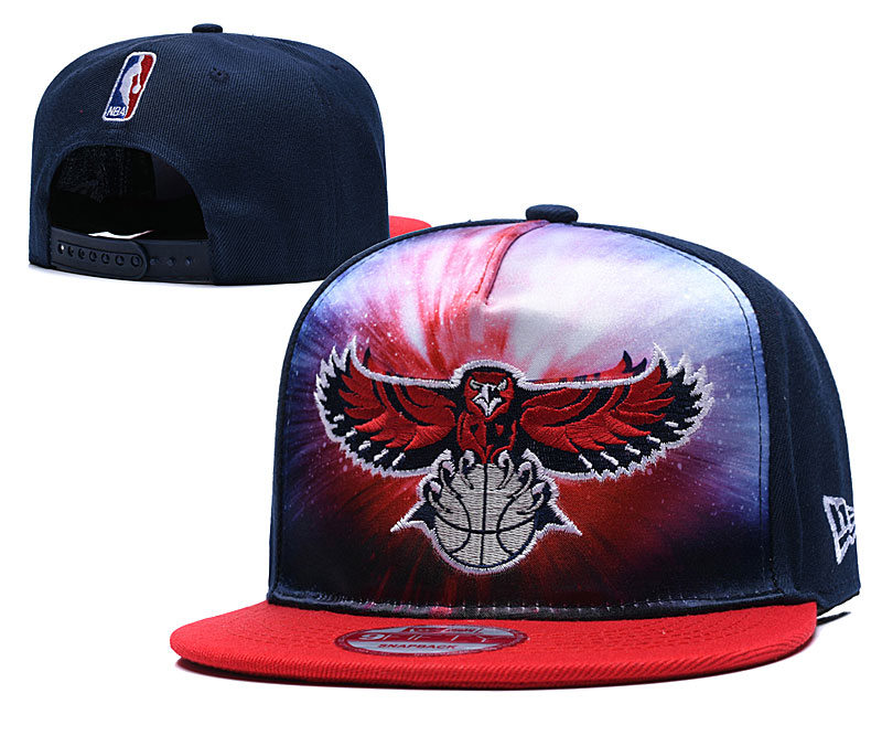 NBA Atlanta Hawks Team Logo Black Snapback Adjustable Hat