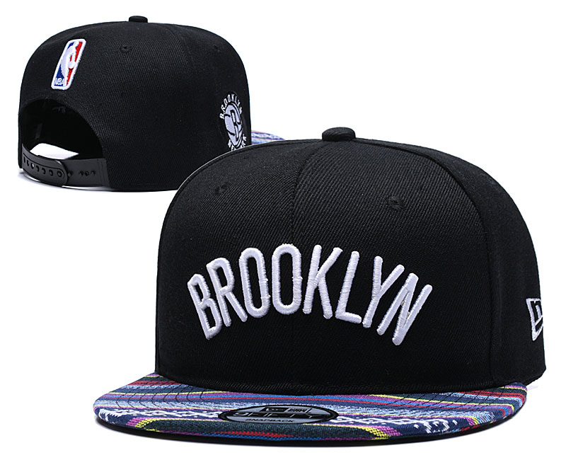 NBA Brooklyn Nets Team Logo Black Mitchell & Ness Adjustable Hat