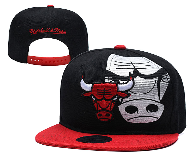 NBA Chicago Bulls Team Logo Black Adjustable Hat