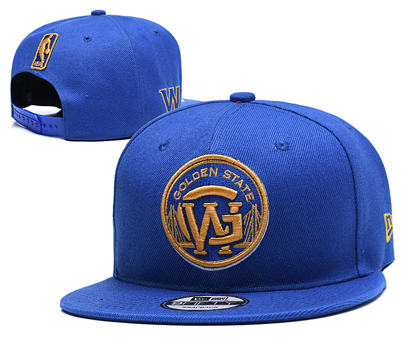 NBA Golden State Warriors Team Logo Blue Adjustable Hat (4)