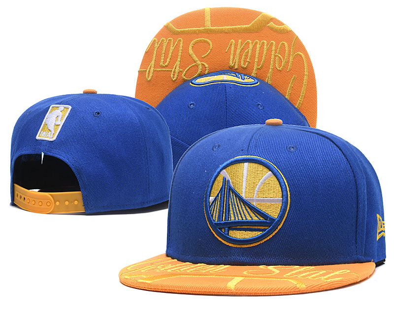 NBA Golden State Warriors Team Logo Blue Adjustable Hat 0