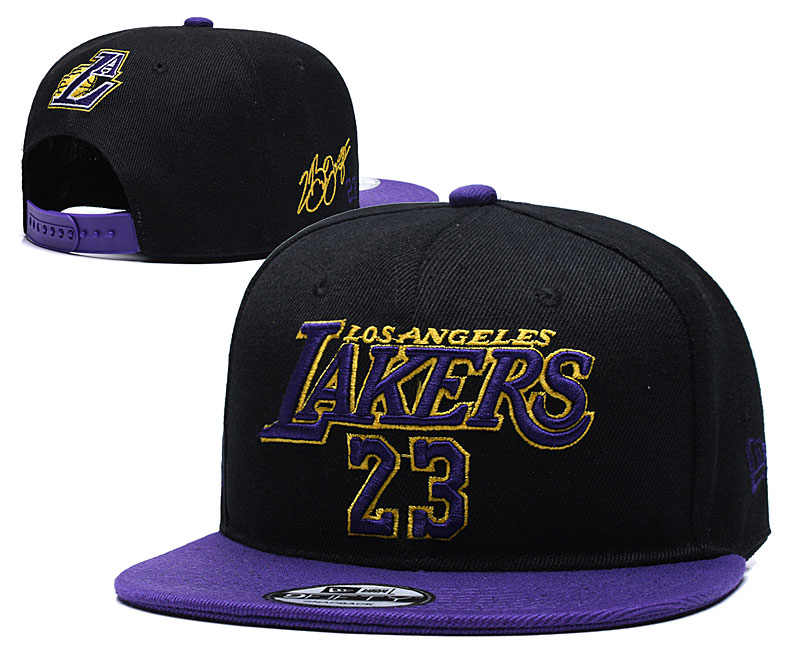 NBA Los Angeles Lakers Team Logo Purple Mitchell & Ness Adjustable Hat