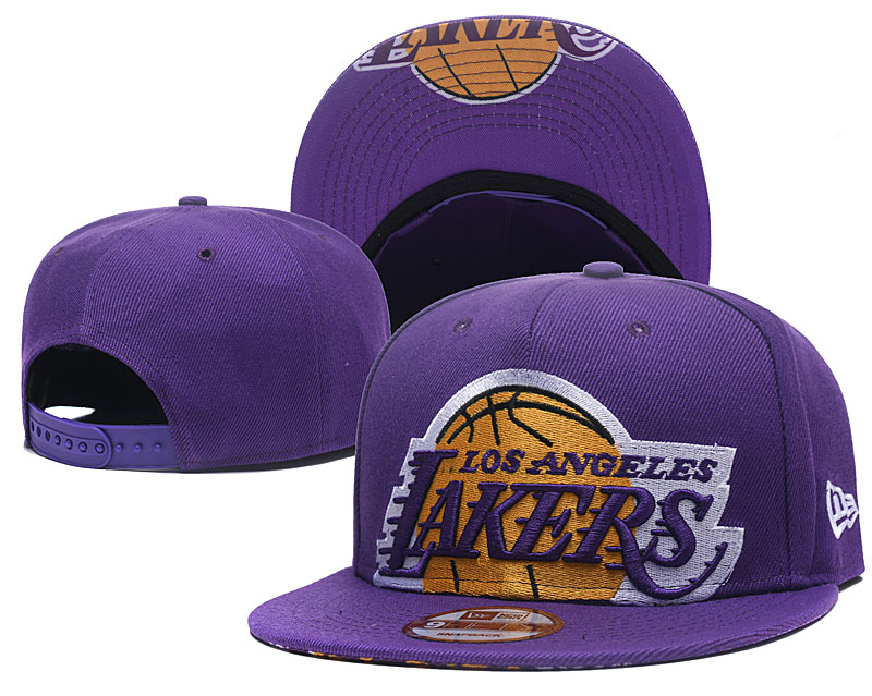 NBA Los Angeles Lakers Team Logo Purple Mitchell & Ness Adjustable Hat LH NBA Los Angeles Lakers Team Logo Purple Mitchell & Ness Adjustable Hat LH