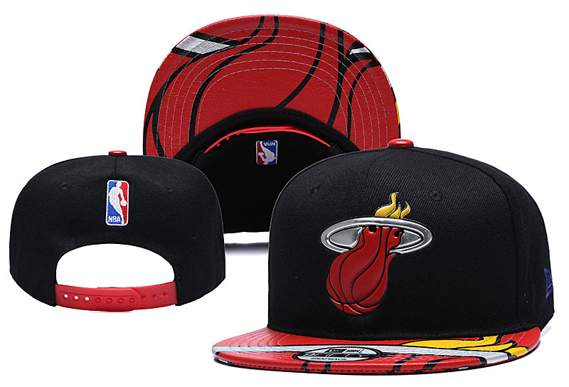 NBA Miami Heat Team Logo Black Mitchell & Ness Adjustable Hat