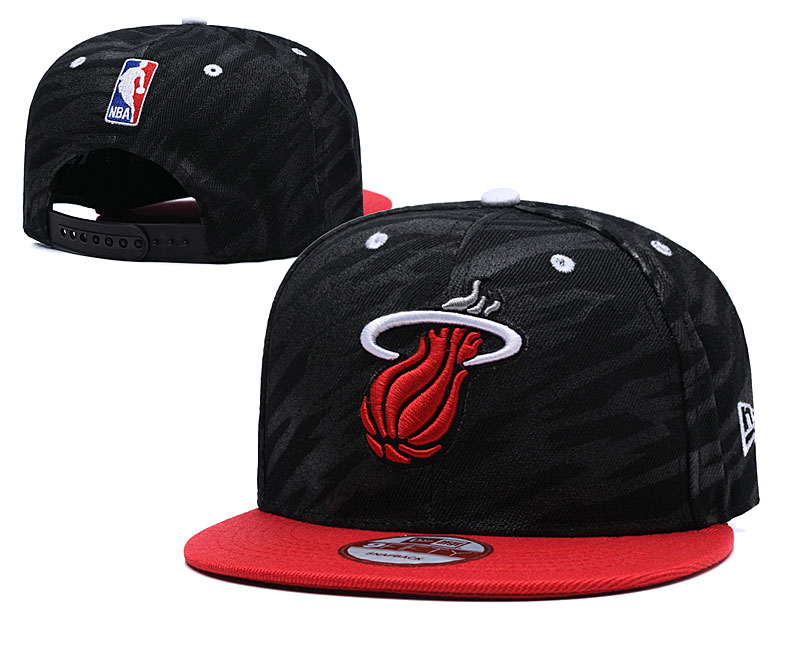NBA Miami Heat Team Logo Black Mitchell & Ness Adjustable Hat