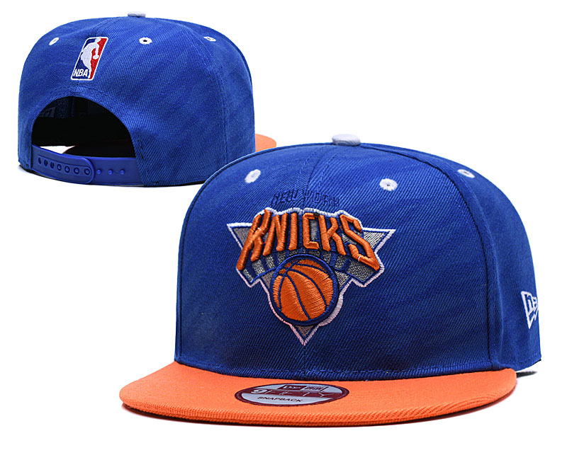 NBA New York Knicks Team Logo Black Adjustable Hat