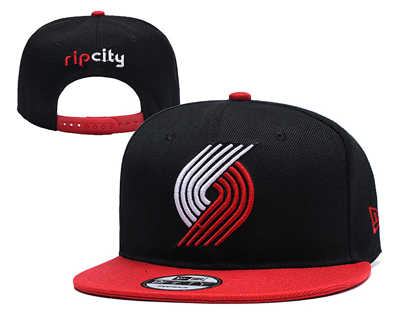 NBA Portland Trail Blazers Team Logo Black Adjustable Hat (2)