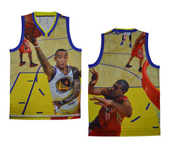NBA flash version of the golden state warriors on 8th layup blank jersey vests