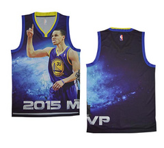 NBA moments version of the Golden State Warriors 2015MVP Curry blank jersey vest-2