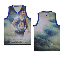 NBA moments version of the Golden State Warriors Curry blank White jersey vest