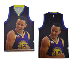 NBA moments version of the Golden State Warriors Curry victory expression blank jersey vest