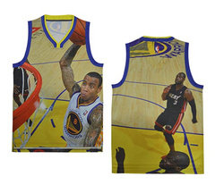 NBA moments version of the Golden State Warriors on the 8th dunk white jersey vest