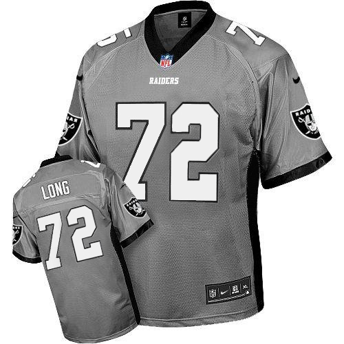 NEW Oakland Raiders #72  Grey Stitched NFL Elite Drift Fashion Jersey