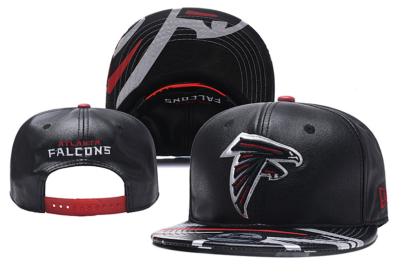 NFL Atlanta Falcons Team Logo Black Adjustable Hat YD