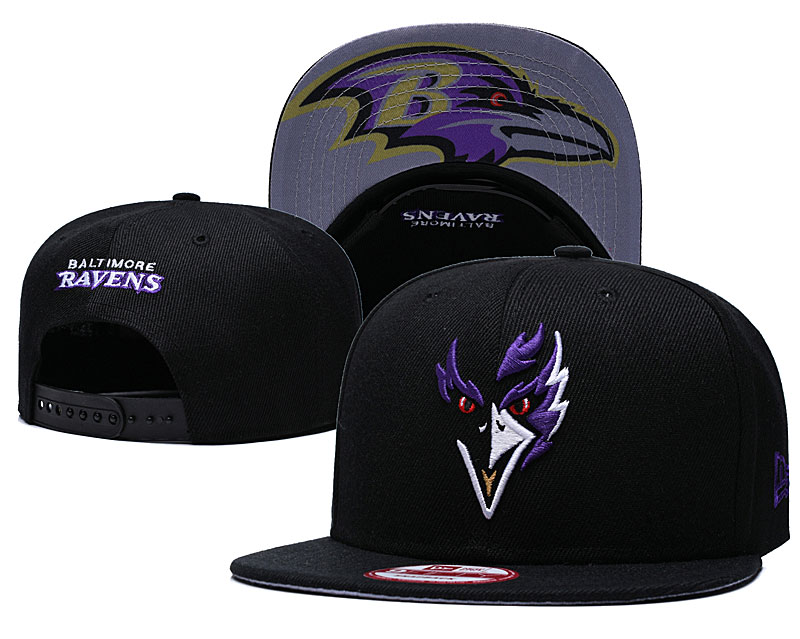NFL Baltimore Ravens Flock Black Adjustable Hat