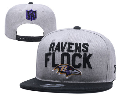 NFL Baltimore Ravens Flock Gray Adjustable Hat NFL Baltimore Ravens Flock Gray Adjustable Hat