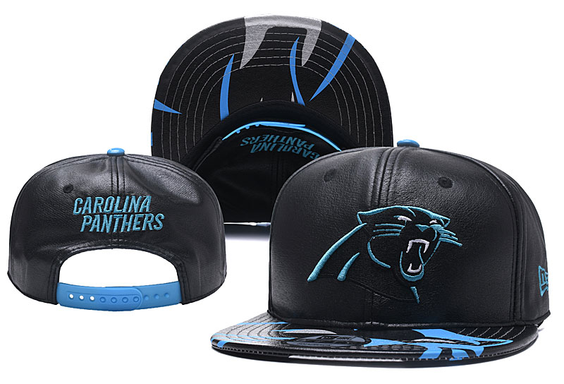 NFL Carolina Panthers Team Logo Black Adjustable Hat YD