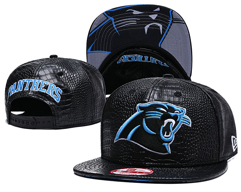 NFL Carolina Panthers Team Logo Black Adjustable Hat YD