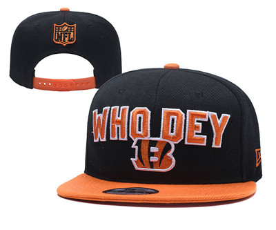 NFL Cincinnati Bengals Who Dey Black Adjustable Hat