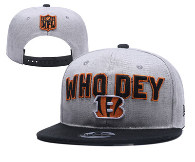 NFL Cincinnati Bengals Who Dey Gary Adjustable Hat