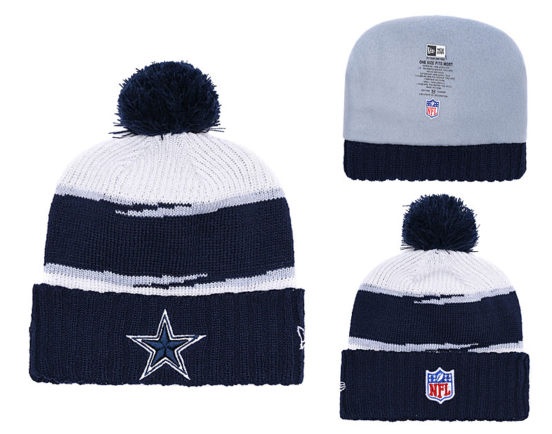 NFL Dallas Cowboys Team Logo White Knit Hat