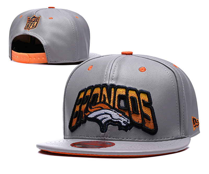 NFL Denver Broncos Team Logo Navy Silver Adjustable Hat