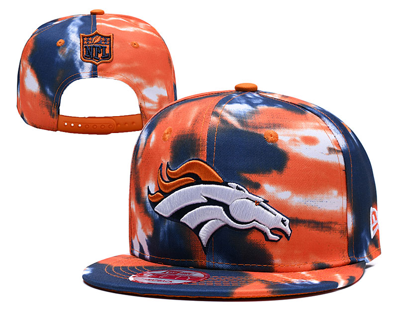 NFL Denver Broncos Team Logo Navy Silver Adjustable Hat