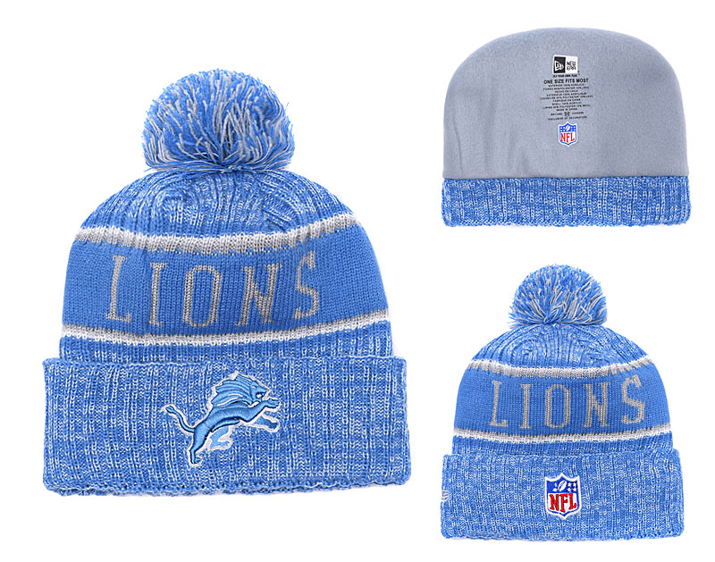 NFL Detroit Lions Team Logo Gray 2017 Sideline Knit Hat