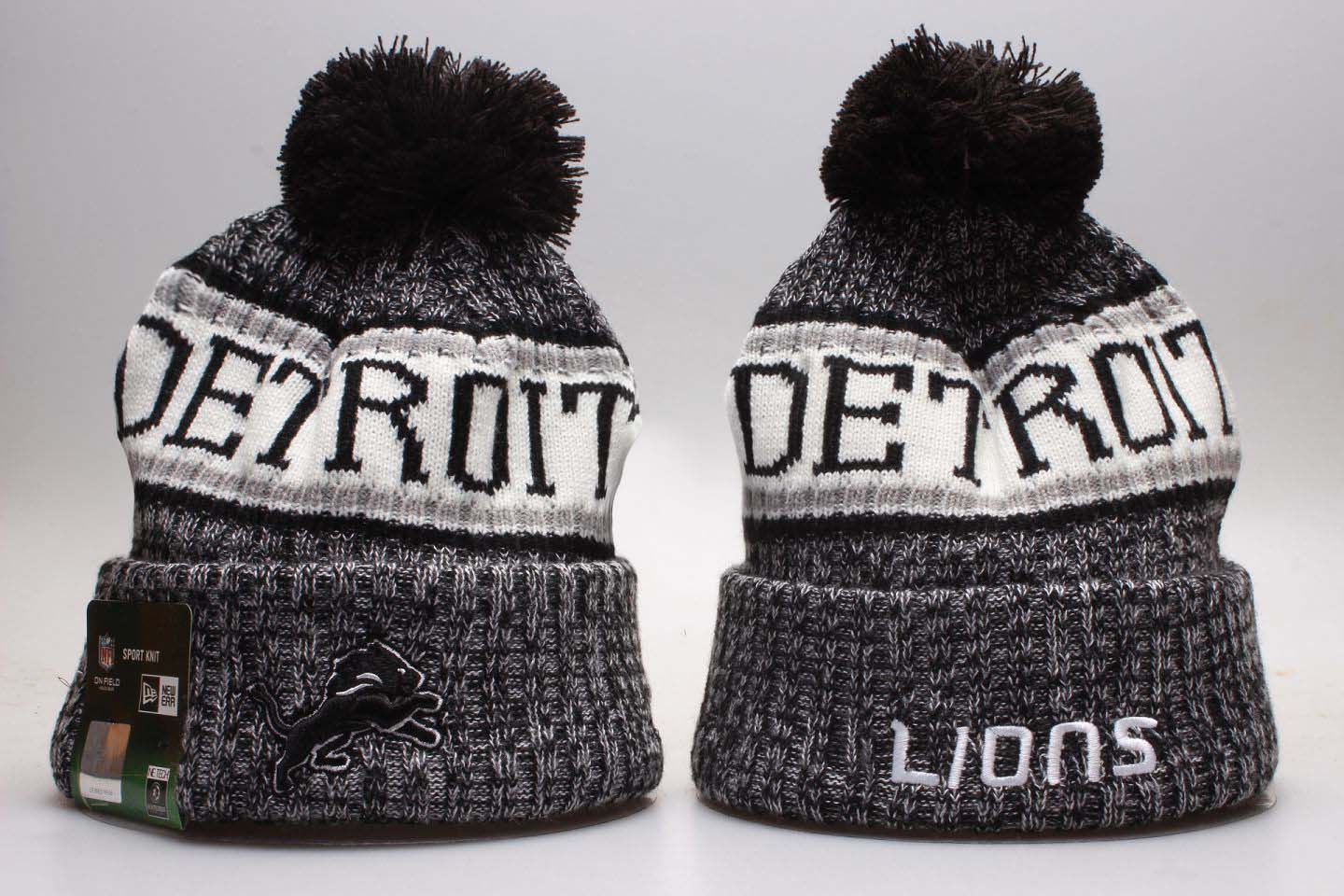 NFL Detroit Lions Team Logo Knit Ha1