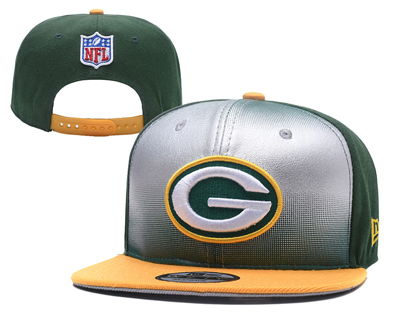 NFL Green Bay Packers Team Logo Green Silver Adjustable Hat YD