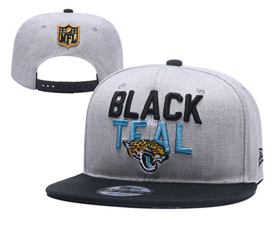 NFL Jacksonville Jaguars Black Teal Gray Adjustable Hat