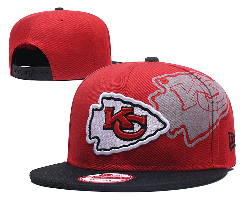 NFL Kansas Chiefs Team Logo Red Adjustable Hat  1