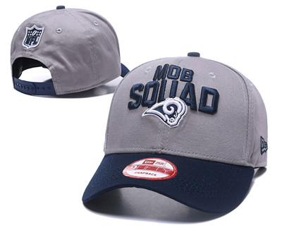 NFL Los Angeles Rams Mob Squad Gray Snapback Adjustable Hat
