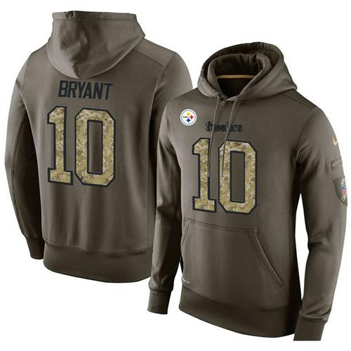 NFL Men's Nike Pittsburgh Steelers #10 Martavis Bryant Stitched Green Olive Salute To Service KO Performance Hoodie NFL Men's Nike Pittsburgh Steelers #10 Martavis Bryant Stitched Green Olive Salute To Service KO Performance Hoodie