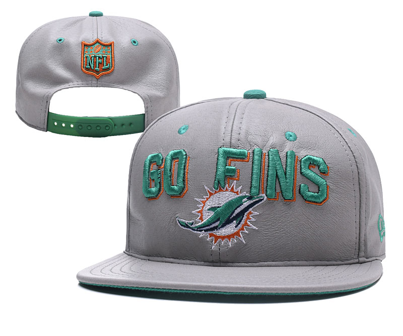 NFL Miami Dolphins Go Fins Gray Adjustable Hat YD
